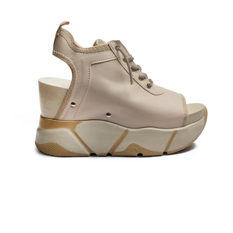 Turkish Women Beige Leather Sandal #2139