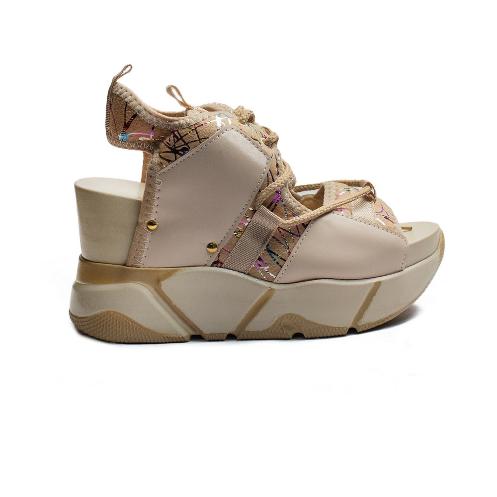 Turkish Women Beige Leather Sandal #2147