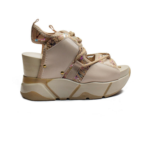 Turkish Women Beige Leather Sandal #2147