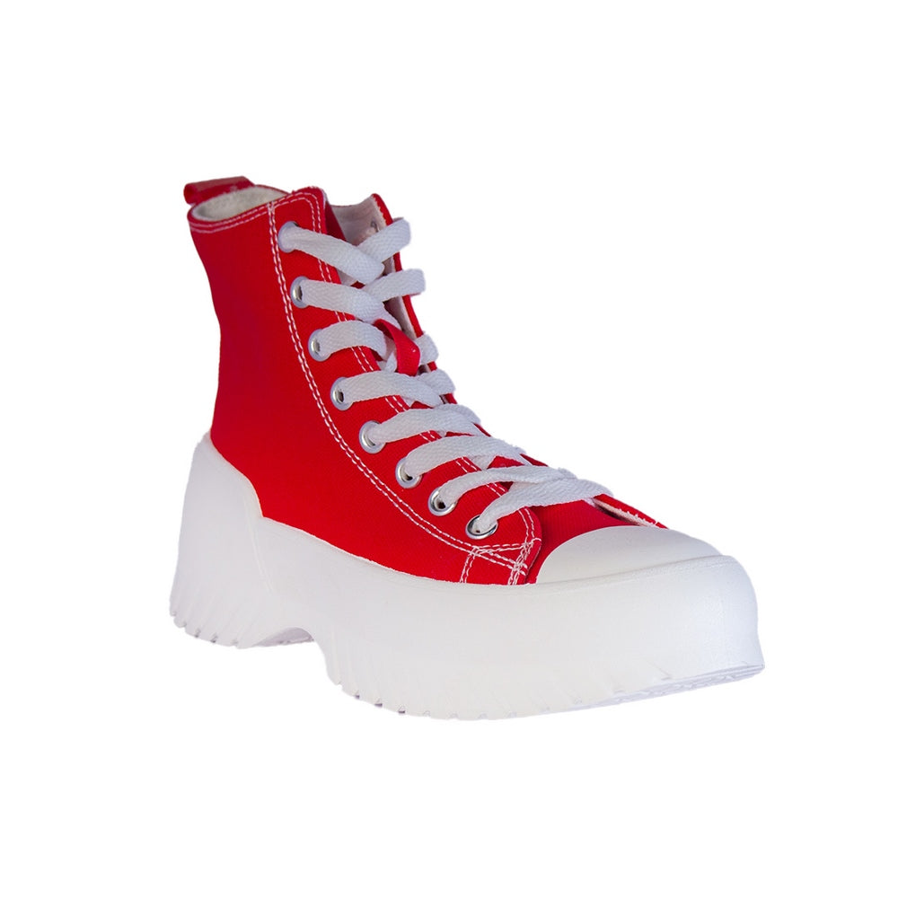 Europeon Union Women Red Cloth Half Boot #2195
