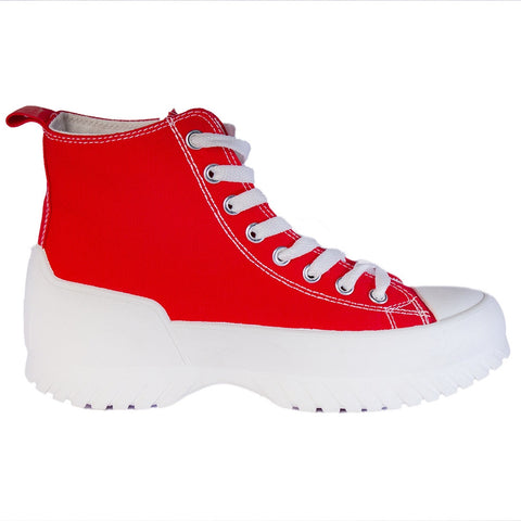 Europeon Union Women Red Cloth Half Boot #2195