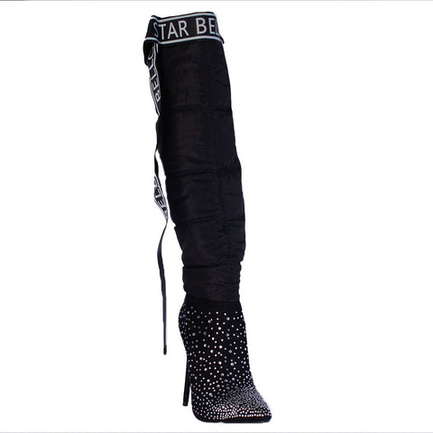 Europeon Union Women Black Water Proof Boots #2205