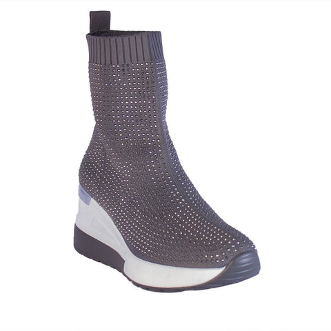 Europeon Union Women Grey Cloth Half Boot #2208