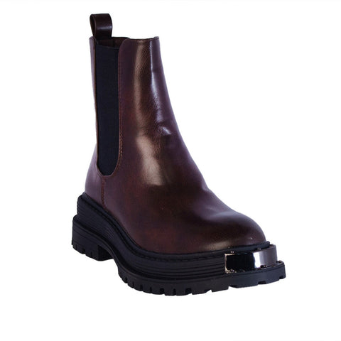 Europeon Union Women Brown Leather Half Boot #2231