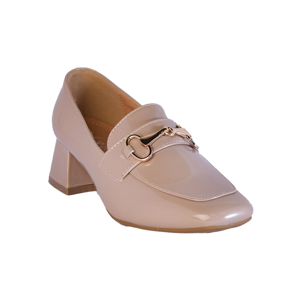 Europeon Union Women Beige Vernis Leather Shoes #2248