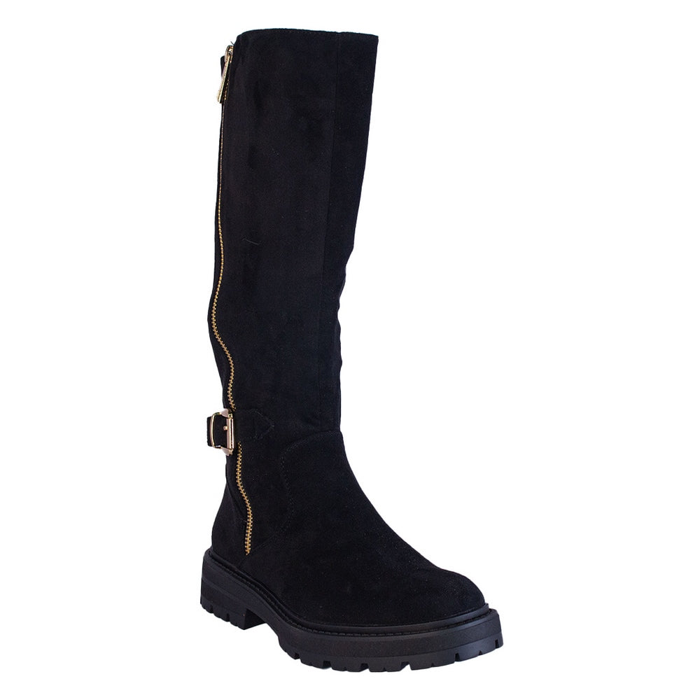 Europeon Union Women Black Chamois Boots #2252