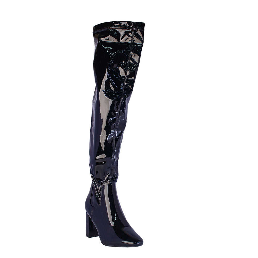 Europeon Union Women Black Vernis Leather Boots #2255