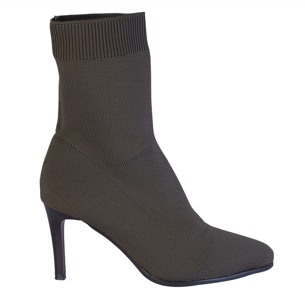 Europeon Union Women Kaki Cloth Half Boot #2266