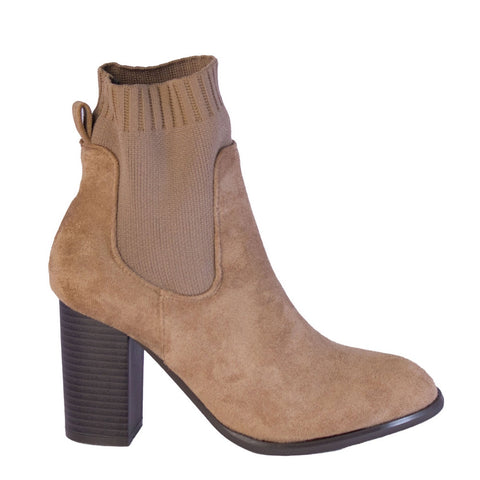 Europeon Union Women Beige Chamois Half Boot #2268