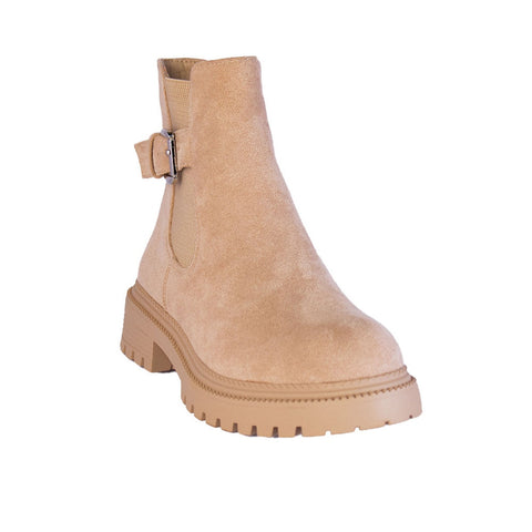 Europeon Union Women Beige Chamois Half Boot #2276