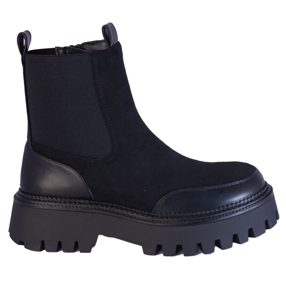 Europeon Union Women Black Chamois Half Boot #2284