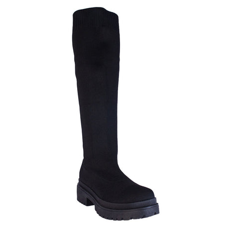 Europeon Union Women Black Cloth Boots #2288