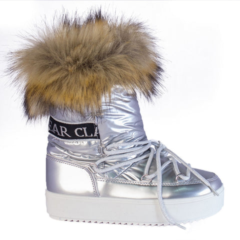 Europeon Union Women Silver Water Proof Half Boot #2293