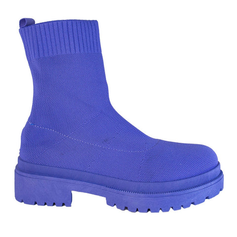 Europeon Union Women Blue Cloth Half Boot #2294