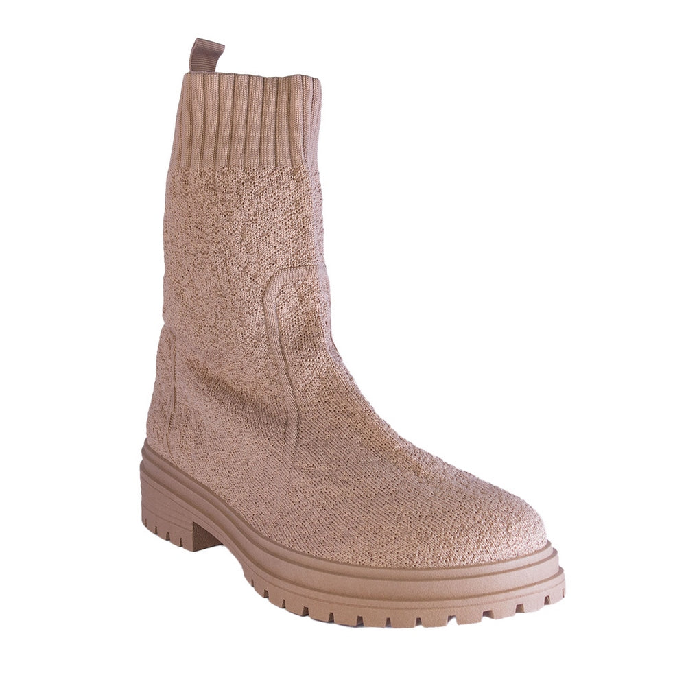 Europeon Union Women Beige Cloth Half Boot #2302