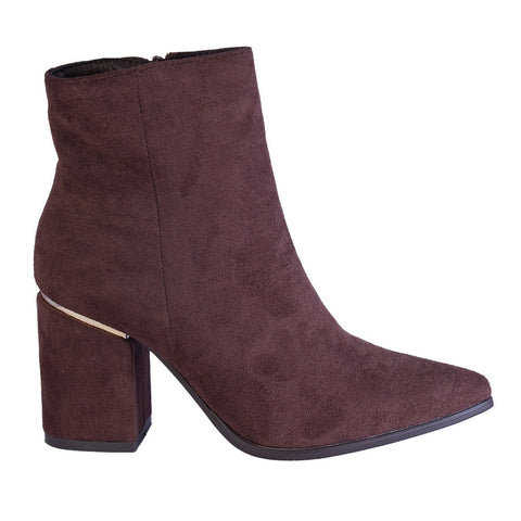 Europeon Union Women Brown Chamois Half Boot #2310