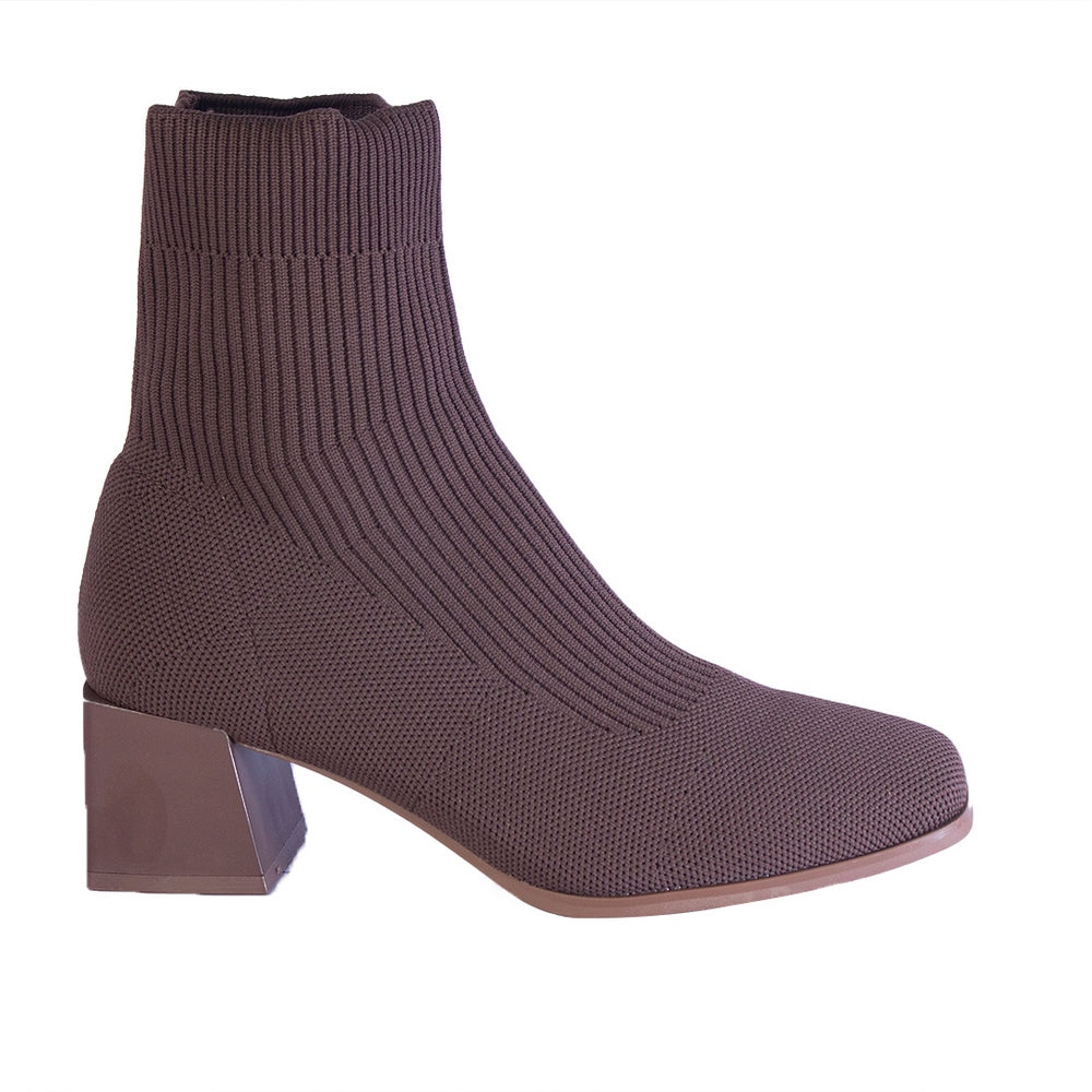 Europeon Union Women Brown Cloth Half Boot #2332