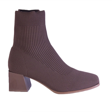 Europeon Union Women Brown Cloth Half Boot #2332