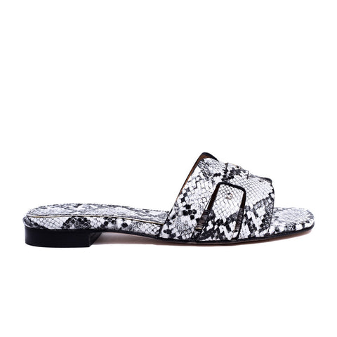 Turkish Women White Leather Slipper #0233