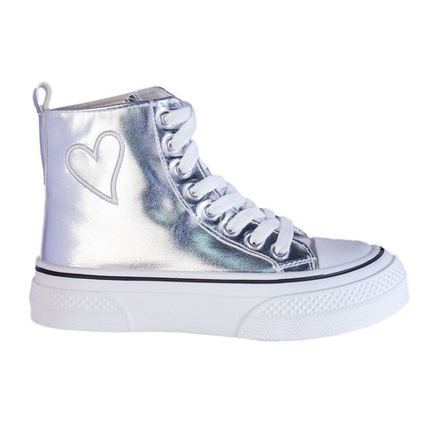 Europeon Union Women Silver Leather Half Boot #2347