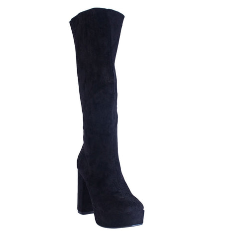 Europeon Union Women Black Chamois Boots #2361