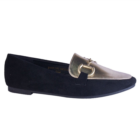 Europeon Union Women Gold Leather Shoes #2378