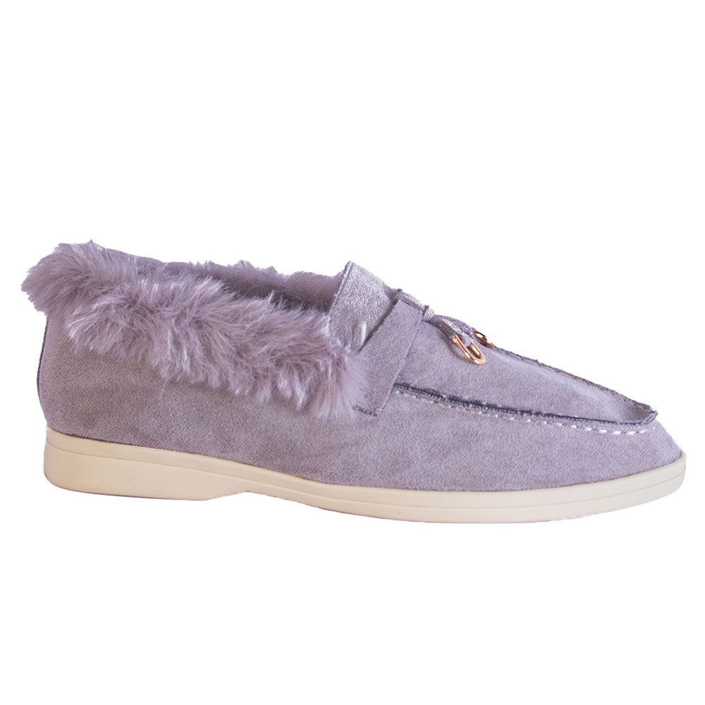 Europeon Union Women Grey Chamois Shoes #2382