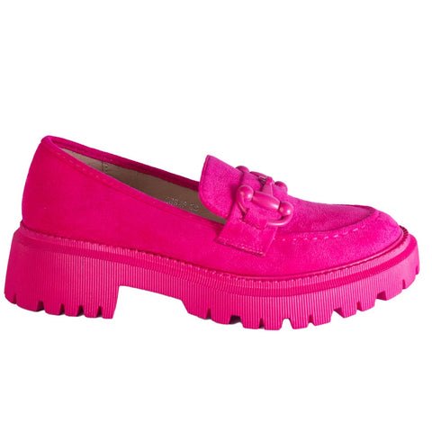 Europeon Union Women Fuchia Chamois Shoes #2383
