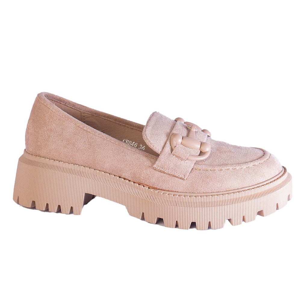 Europeon Union Women Beige Chamois Shoes #2386