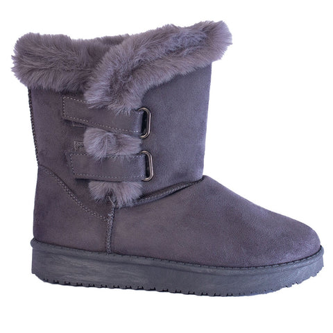 Europeon Union Women Grey Chamois Half Boot #2404