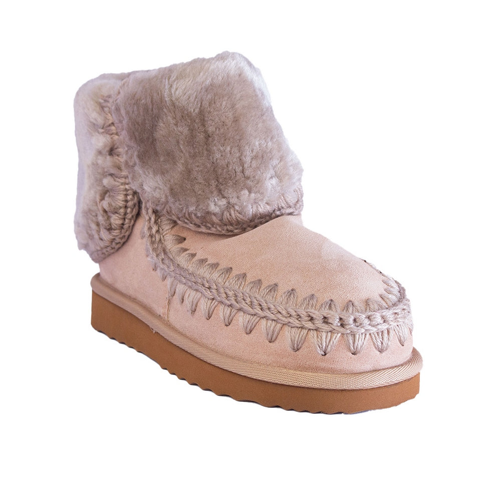 Europeon Union Women Beige Chamois Half Boot #2408