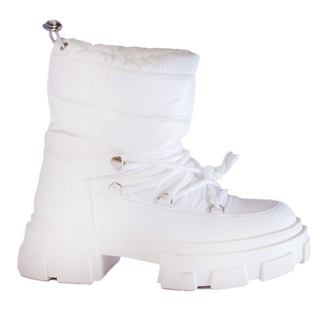Europeon Union Women White Water Proof Half Boot #2415