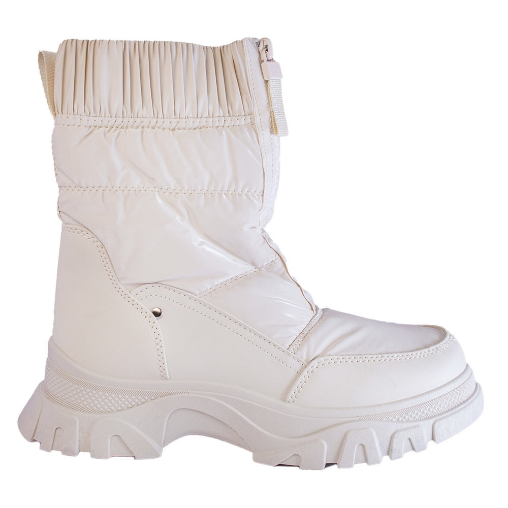 Europeon Union Women Beige Water Proof Half Boot #2419