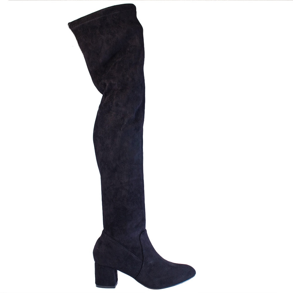 Europeon Union Women Black Chamois Boots #2442