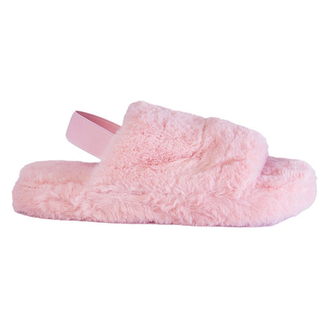 Europeon Union Women Fuchia Fur Slipper #2447