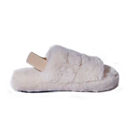 Europeon Union Women Beige Fur Slipper #2448