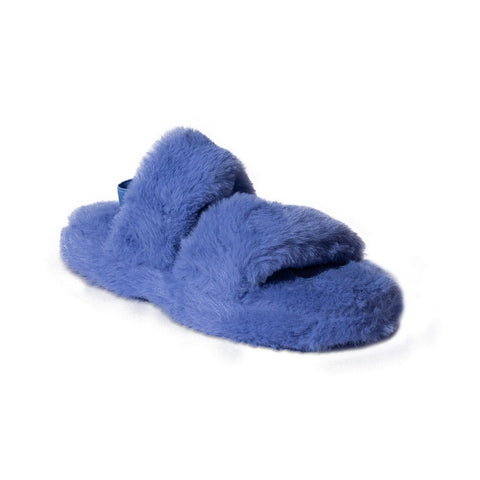 Europeon Union Women Light Blue Fur Slipper #2449