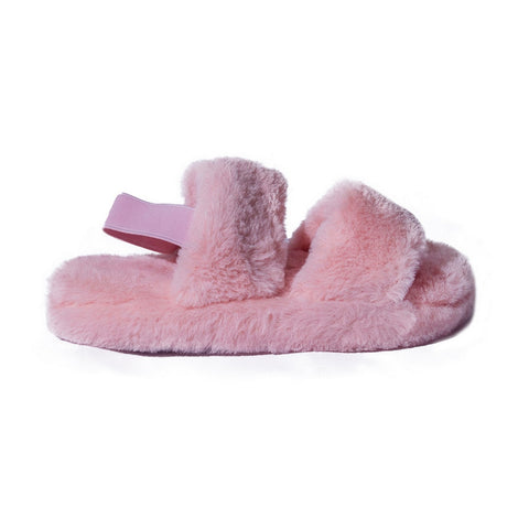 Europeon Union Women Fuchia Fur Slipper #2450