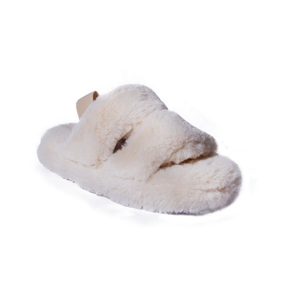 Europeon Union Women Beige Fur Slipper #2451