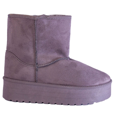 Europeon Union Women Grey Chamois Half Boot #2468