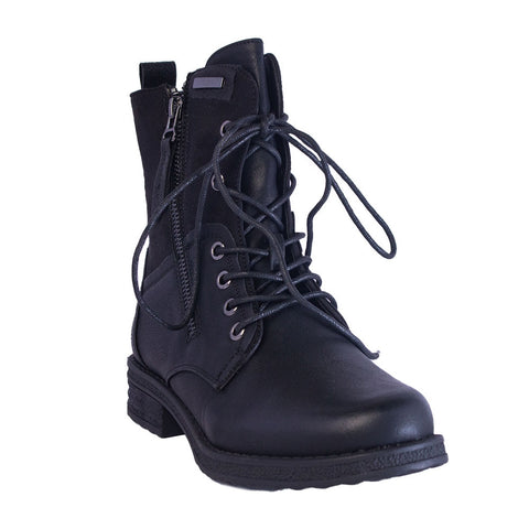 Europeon Union Women Black Leather Half Boot #2501