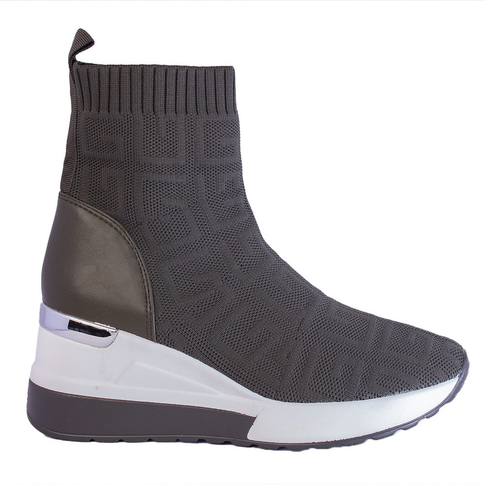 Europeon Union Women Kaki Cloth Half Boot #2510
