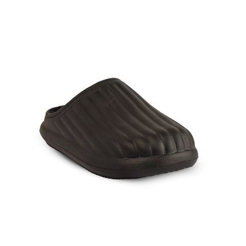 Europeon Union Women Black Rubber Winter Slipper #2540