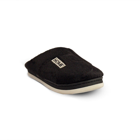 Europeon Union Women Black Fur Winter Slipper #2548