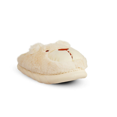 Europeon Union Women white Fur Winter Slipper #2557