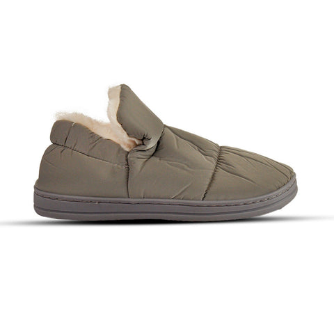 Europeon Union Women Grey Fur Winter Slipper #2560