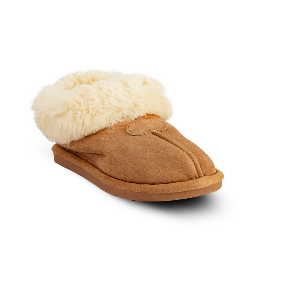 Europeon Union Women Beige Fur Winter Slipper #2576