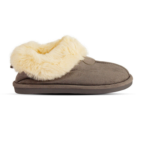 Europeon Union Women Grey Fur Winter Slipper #2577