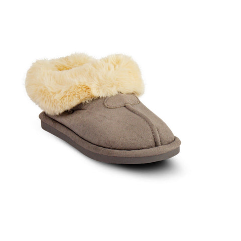 Europeon Union Women Grey Fur Winter Slipper #2577