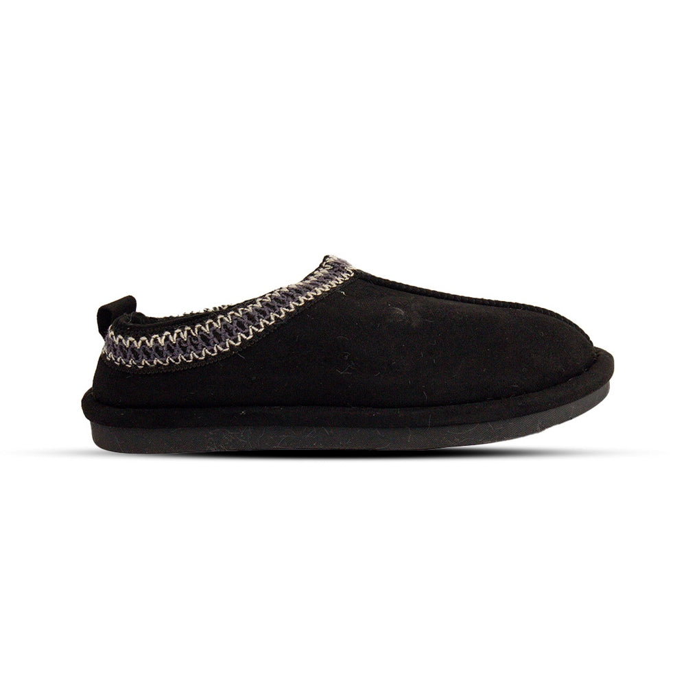 Europeon Union Women Black Fur Winter Slipper #2578